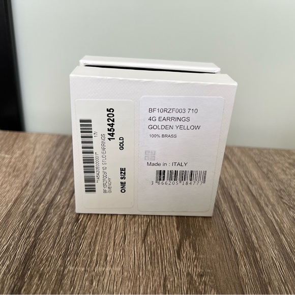 Authentic Givenchy 4G Stud Earrings Silver Gold Toned - Picture 12 of 12